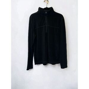 Alpine‎ Design Men's Black Fleece 1/4 Zip Logo on the Sleeve Sz M Long Sleeve